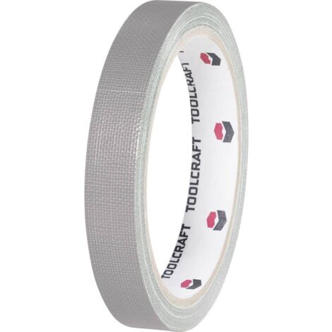 TOOLCRAFT HEB38L10AC HEB38L10AC Nastro in tessuto HEB38L10AC Grigio (L x L) 10 m x 38 mm 1 pz. (1/2)
