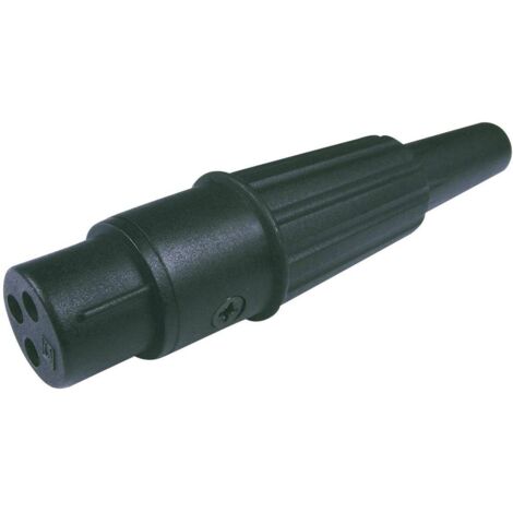 Kaiser 763/sw/C Connettore Per Apparecchiature Freddo, Presa Dritta 16A 2P+PE, Nero, 1 Pezzo