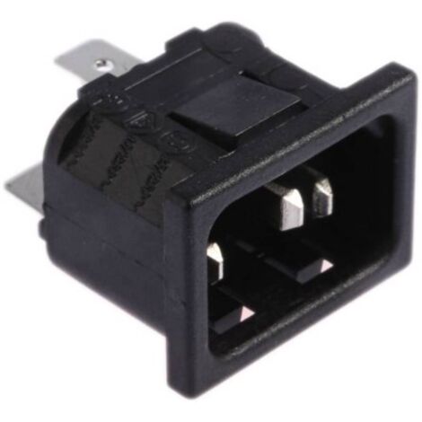 Bulgin PX0575/15/63 Connettore IEC PX Spina verticale Tot poli: 2 + PE 10 A Nero 1 pz. (1/2)
