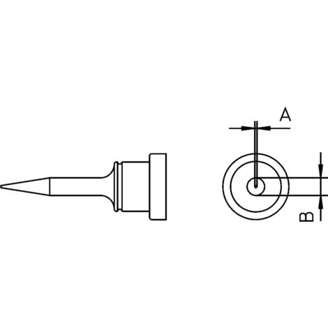 Weller LT-1L Punta di saldatura Forma oblunga, conica Dimensione punta 0.2 mm Contenuto 1 pz