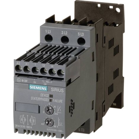Avviatore soft starter Siemens Potenza motore a 400 V 7.5 kW Potenza motore a 230 V 4 kW 400 V/AC Corrente nominale 17.
