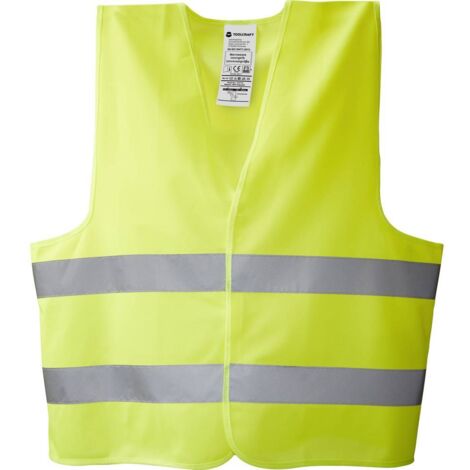 TOOLCRAFT TO-6542478 Giubbotto di sicurezza giallo neon Dimensioni universali EN ISO 20471:2013 Taglia: Unisize EN ISO (1/3)