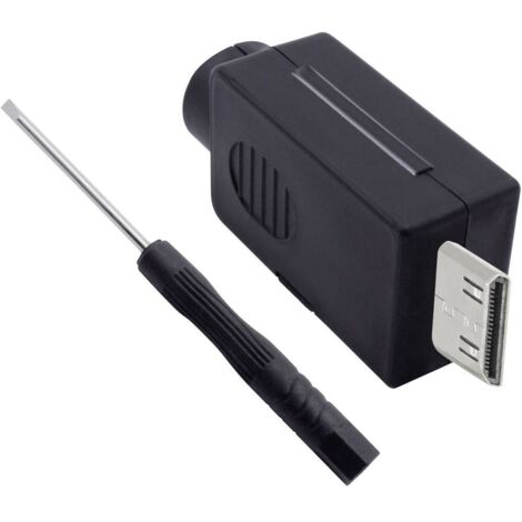 Quadrios 2001C218 Connettore HDMI Spina dritta Numero Poli (num): 20 Nero 1 pz. (1/3)