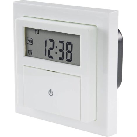 Sygonix SY-4504968 Timer da incasso digitale Settimanale 1800 W Funzione di conto alla rovescia, Compreso telaio di mon (1/5)