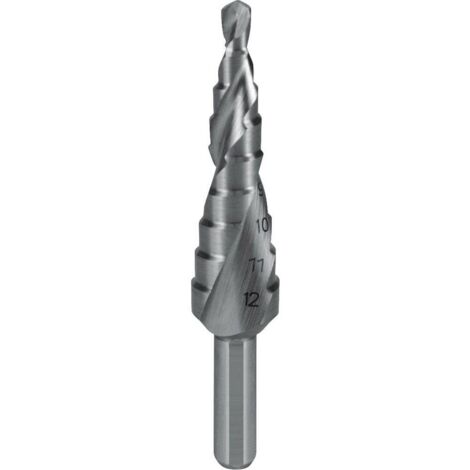 Punzone a scalino, foratura, diametro 4-12 mm, HSS, spirale con scanalatura, modello Z.2, 9 livelli (1/5)