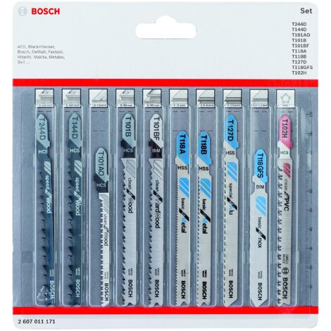 Bosch Accessories 2607011171 Kit di lame per seghetto alternativo All in One, 10 pezzi 10 pz.