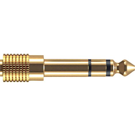 Oehlbach D1C35021 i-Jack AD 35/63 Jack Audio Adattatore [1x Presa jack da 3.5 mm - 1x Spina jack da 6.3 mm (stereo)] Or (1/2)