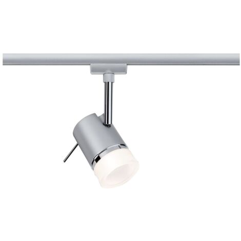 Paulmann Pipe Lampada per sistema su binario URail GU10 10 W LED (monocolore) Cromo (opaco), Cromo