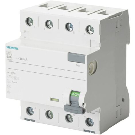 Siemens 5SV33426KK01 5SV3342-6KK01 Interruttore differenziale 4 poli 25 A  0.03 A 400 V