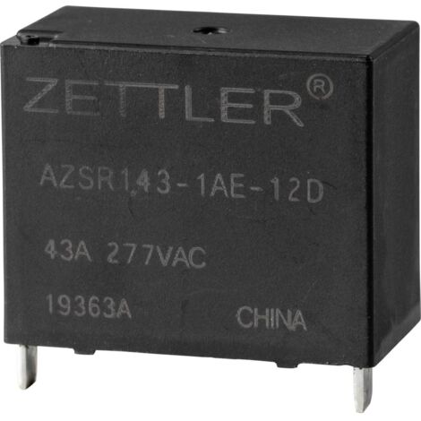 ZETTLER ELECTRONICS AZSR143-1AE-12D POWER RELÈ 12 V/DC 50 A 1 NA 1 PZ. (1/2)