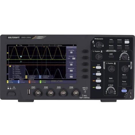 VOLTCRAFT DSO-2104 Oscilloscopio digitale 100 MHz 4 canali 1 Gsa/s