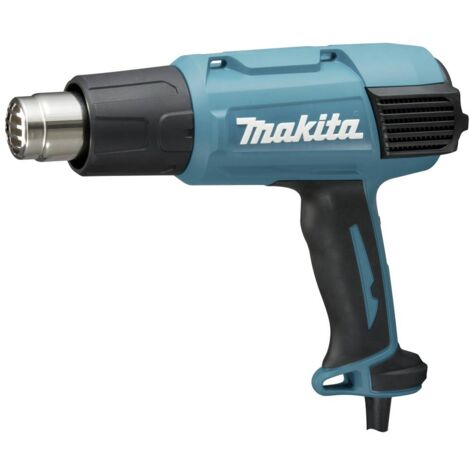 Soffiatore Termico Makita HG6031VK 1800W, 50-600�C, 250/550 l/min, Pistolet a Calore Professionale, Nero/Blu