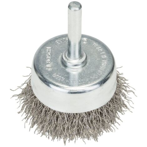 Bosch Accessories Spazzola a tazza - filo ondulato - 50 mm, 0,3 mm Ø gambo 6 mm 2608622117 1 pz. (1/3)