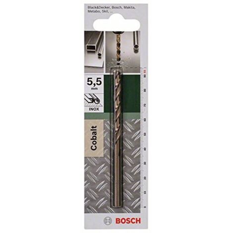 Bosch Accessories 2609255073 HSS Punta a spirale per metallo 5.5 mm Lunghezza totale 93 mm Cobalto DIN 338 Alberino cil (1/4)