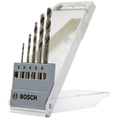 Bosch Accessories 2608595525 Kit punte a spirale da legno 5 parti 2 mm, 3 mm, 4 mm, 5 mm, 6 mm 1/4 (6.3 mm) 1 KIT