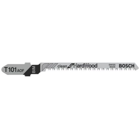 Bosch Accessories 2608634233 Lama per seghetto alternativo T 101 AOF - Clean for Hard Wood 5 pz.