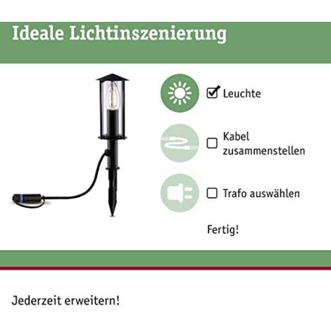 Paulmann Minipoller Classic 94323 Sistema d'illuminazione Plug&Shine LED (monocolore) 2 W Antracite (1/3)