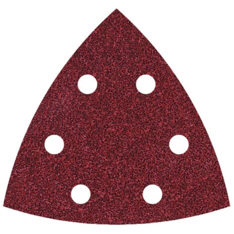 Wolfcraft 1851100 25 Patins Auto-agrippantes Delta 95 Mm, Perforés, Corindon Grains 60 - Accessoires Ponçage