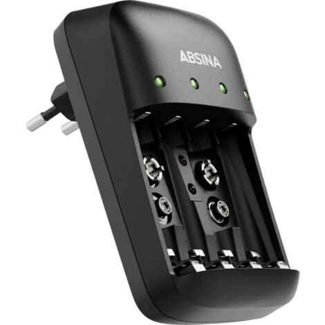 Absina X4 Caricabatterie universale NiMH, NiCd Ministilo (AAA), Stilo (AA), Blocco da 9 V (1/6)