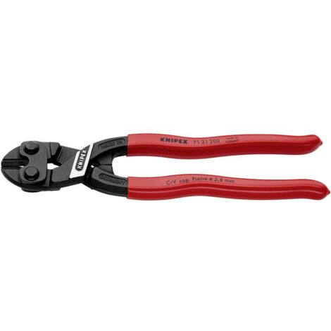 KNIPEX 71 31 200 CoBolt® Tronchese a doppia leva rivestiti in resina sintetica atramentata nera 200 mm