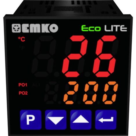 Emko ecoLITE.4.5.1R.0.0 Termostato Pt100, J, K, R, S, T, L -199 fino a +999 °C Relè 5 A (L x L x A) 90 x 48 x 48 mm (1/5)