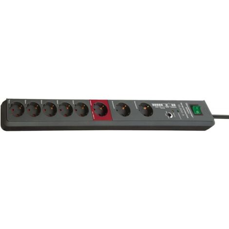 Brennenstuhl Secure-Tec Protezione da sovratensione 19.500 A 8 prese antracite 3m H05VV-F 3G1,5 Main-Follow