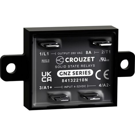 Crouzet Relè a semiconduttore 84132210N 8 A Tens.comm.max: 280 V/AC Passaggio a zero speciale 1 pz. (1/2)