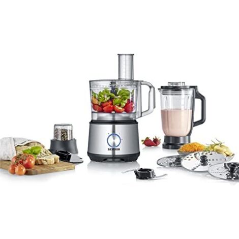 Severin KM 3892 Robot da cucina 1200 W Argento, Nero (1/5)