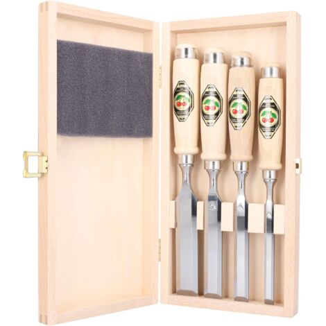Set di 4 scalpelli per legno in cassetta di legno - KIRSCHEN 1141000