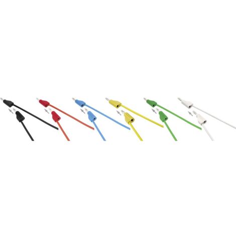 VOLTCRAFT MSB-300 KIT puntali Spina a banana 4 mm Spina a banana 4 mm 0.75 m 12 pz. (1/5)