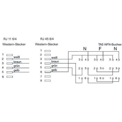 Adattatore Presa Fax Telefono 10 M Cavo Spina Su 1 Presa TAE-F 2x Presa - Foto 9