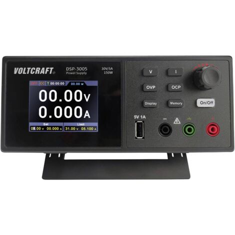 VOLTCRAFT  DSP-3005 Alimentatore da laboratorio regolabile 0 - 30 V 0 - 5 A 150 W USB 2.0 spina A Controllo remoto Num.
