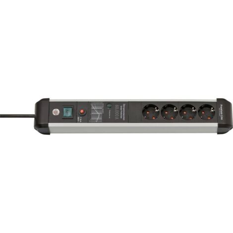 Brennenstuhl 1391010400 Multipresa con protezione da sovratensioni Argento, Nero Schuko 1 pz. (1/5)