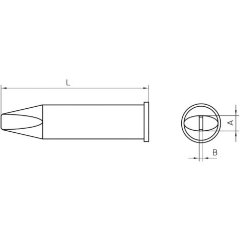 Weller XHT D Punta di saldatura Forma a scalpello Dimensione punta 5 mm Contenuto 1 pz.