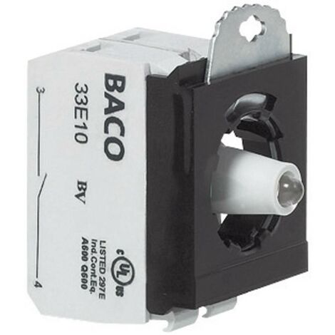 BACO BA333EAGL10 Elemento di contatto, Elemento LED con adattatore di montaggio 1 NA Verde Momentaneo 24 V 1 pz. (1/3)
