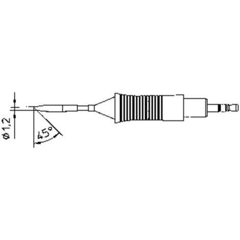 Punta di saldatura Forma tonda, taglio sbieco 45° Weller RTM 012 B Dimensione punta 1.2 mm Contenuto 1 pz. T005 44 606 (1/4)