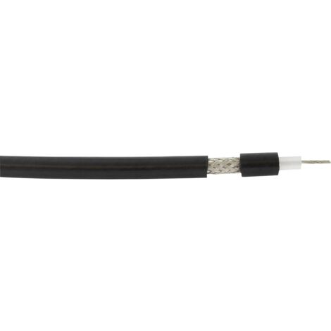 VOKA Kabelwerk 300902-01-100 Cavo coassiale Diam. est.: 5.40 mm RG58 C/U 50 Ω Nero 100 m (1/2)