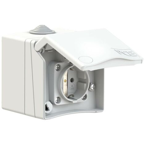 PRESA DA PARETE PCE 8630V PROTEZIONE DA PALLONCINI IP44 BIANCO (1/2)