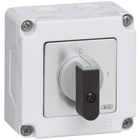Sezionatore 16 A 1 x 90 ° Grigio, Nero BACO NB02AGQ 1 pz. (1/3)