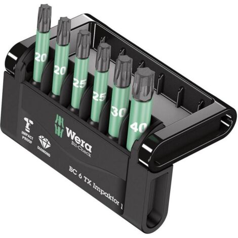 Wera Mini-Check Impaktor 3 05057692001 Kit inserti 6 parti Croce Pozidriv Tecnologia Impaktor