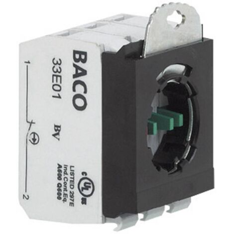 BACO 333E20 Elemento di contatto con adattatore di montaggio 2 NA Momentaneo 600 V 1 pz. (1/3)
