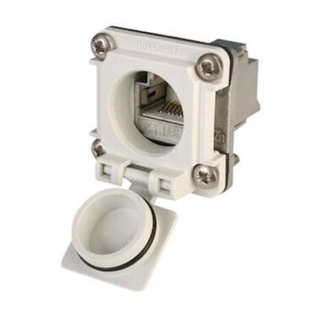 Telegärtner 100022954 STX V6 531185 RJ45 variante 6 100022954 Giunto da pannello Poli: 8P8C Grigio luminescente 1 pz. (1/5)
