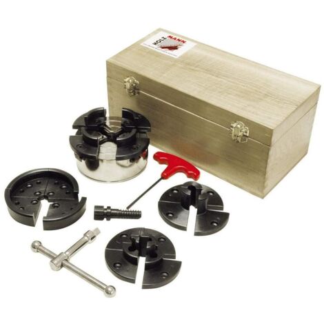 Kit mandrino professionale a 4 griffe m33 x 3,5 per tornio legno Holzmann dp 95