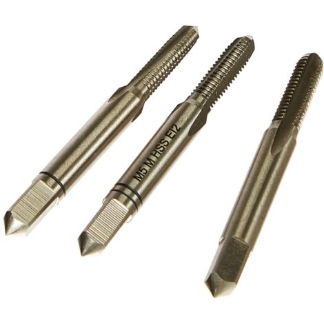 Eventus by Exact 1610012 KIT maschi a mano 3 parti metrica M5 0.8 mm Taglio destrorso DIN 352 HSS 1 KIT