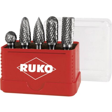 Kit di 5 Frese HM RUKO 116005 Ø sfera 12 mm Ø manico 6 mm