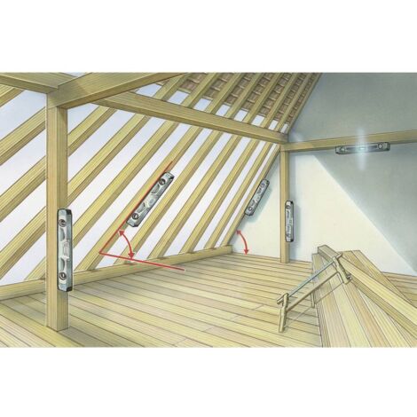 GEPCO - Livella a bolla professionale, 3 pezzi, in alluminio, 3 livelle, 60 + 80 + 120 cm