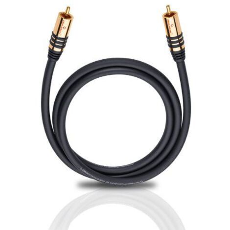 RCA Audio Cavo [1x Spina RCA - 1x Spina RCA] 8.00 m Nero contatti connettore dorati Oehlbach NF Sub
