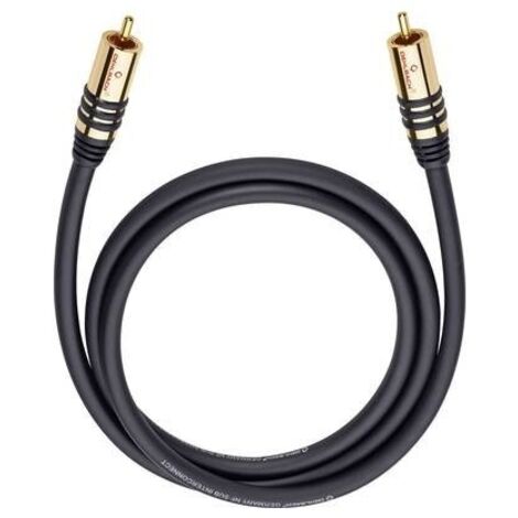 RCA Audio Cavo [1x Spina RCA - 1x Spina RCA] 5.00 m Nero contatti connettore dorati Oehlbach NF Sub (1/2)