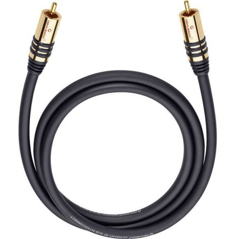 RCA Audio Cavo [1x Spina RCA - 1x Spina RCA] 2.00 m Nero contatti connettore dorati Oehlbach NF Sub