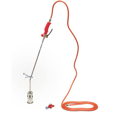 ROTHENBERGER Industrial RoMaxi Premium - Abflammgerät 030957E inkl. 5m Propan Gas Schlauch & Propan Konstantregler, Brenner, Unkraut Vernichter, Dach- und Bitumenbahnen